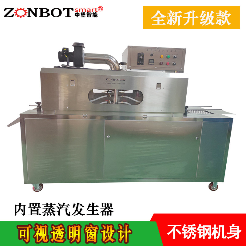 蒸汽收縮機(jī)在食品飲料行業(yè)，是瓶裝水、果汁、啤酒、罐頭等包裝的常用設(shè)備